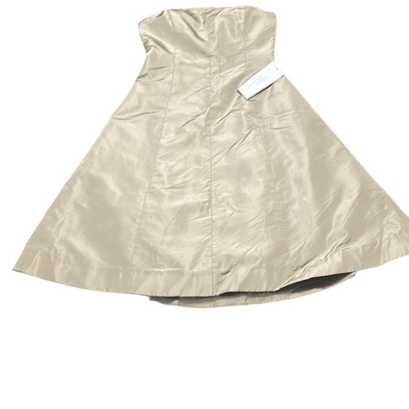 J CREW NWT Elegant Strapless A-Line Midi Dress San Color 100% Silk Size 8 - Picture 2 of 10